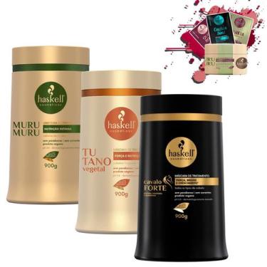 Imagem de Kit Haskell Máscaras Cavalo Forte Tutano Murumuru 900gr