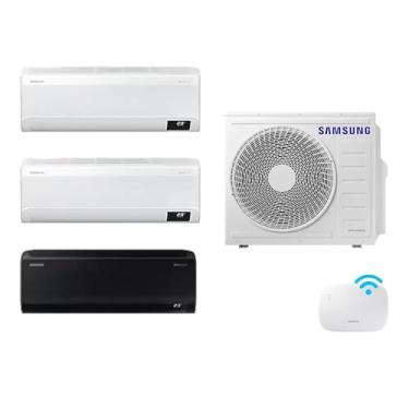 Imagem de Tri-Split Samsung WindFree 24.000 BTUs (1x9000 Black Edition -2X9000 White) Q/F com WiFi 220V