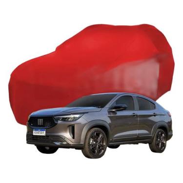 Imagem de Capa Para Fiat Fastback Suv Em Lycra Helanca Garagem - Lobo sete, Verm