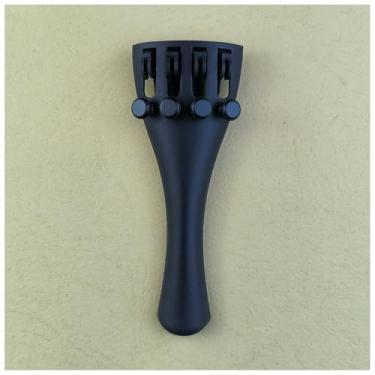 Imagem de Fazipu Tailpiece para violino, tamanho completo 1/8, afinadores finos ajustáveis, acessórios para violino, preto (1/8)
