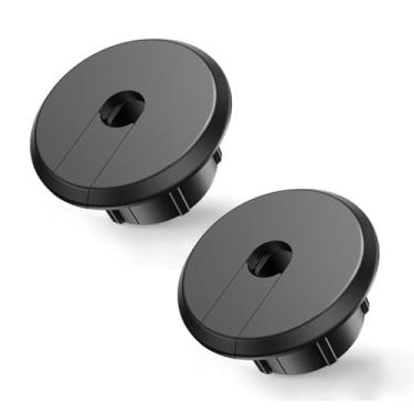 Imagem de Sactulaz Bucha de parede para cabo adaptador Ethernet Starlink Dishy Router, kit de roteamento de cabos Starlink para orifício de parede de 2,5 cm e orifício de fio de móveis (preto, pacote com 2)