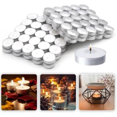 Imagem de Kit 50 Velas Rechaud Decoração Casamento Suporte Alumínio - Home Goods