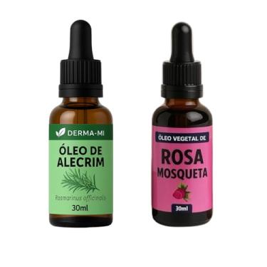 Imagem de Kit Óleo de Rosa Mosqueta + Óleo de Alecrim 100% Puro Clareamento de Manchas, Crescimento Capilar e Hidratação Profunda