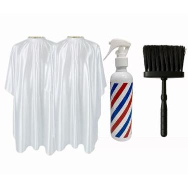 Imagem de Kit 2 Capas De Corte Com Zíper + Borrifador Pole E Espanador - Barbers