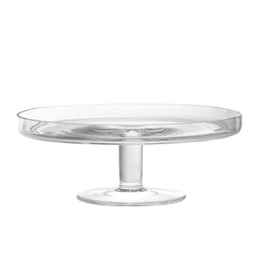 Imagem de Barski – Qualidade europeia – Vidro soprado – Placa de bolo com pé feita à mão – Suporte – 28 cm de diâmetro – Feito na Europa