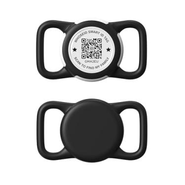 Imagem de Suporte para Airtag QR Code, escaneie o código QR, envie e-mail de alerta de localização GPS, proteção total IPX8 à prova d'água, capa antiperda de ar, acessórios de airtag para cães, gatos, coleira,