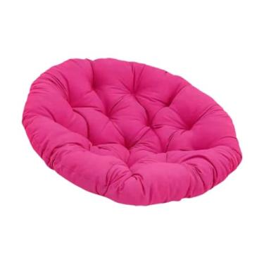 Imagem de Fenteer Cadeira de cadeira redonda Cushion Garden Seat tapete multifuncional travesseiro leve travesseiro pendurado de de de para sofá quarto, Rosa Vermelha