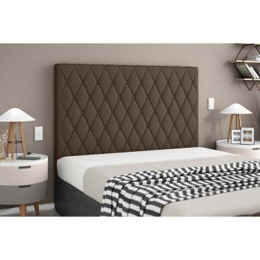 Imagem de Cabeceira Cama Box Estofada Queen Queen Camponesa Chumbo - Simbal