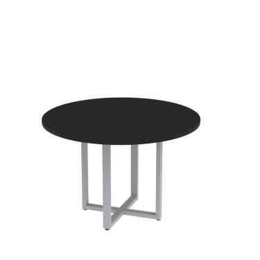 Imagem de Mesa De Reunião Redonda 100cm Mrr1100p25tub Preto/cinza