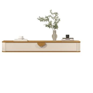 Imagem de Aparador Suspenso Curvo Buriti 120 Cm X 32,5cm X 13cm Off White nature
