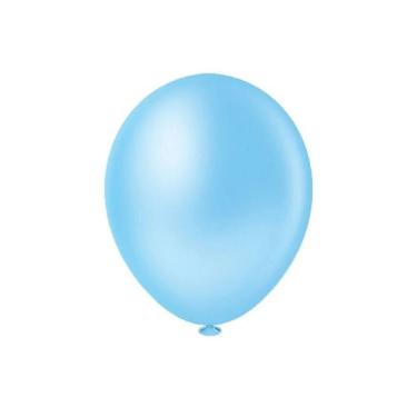 Imagem de Balão De Látex Azul Claro - 8 Polegadas - 50 Unidades