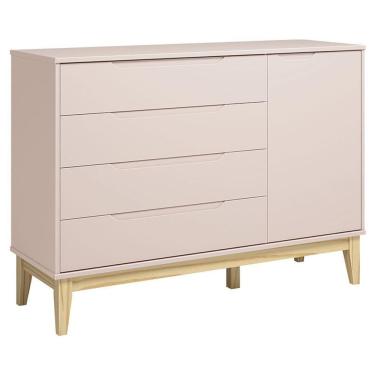 Imagem de Cômoda Com Porta Classic Elfe Rosa Acetinado Natural - Reller