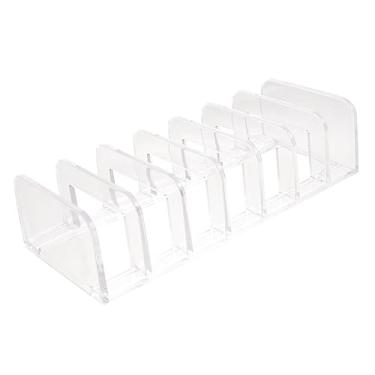 Imagem de WRITWAA Organizador de Maquiagem Transparente com Compartimentos de Armazenamento Blush e Cosméticos Penteadeiras e Balcões