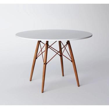 Imagem de Mesa Eiffel Wood Cobre Tampo De Madeira 90cm Tampo:Branco