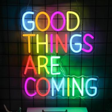 Imagem de CKTBLEY Letreiro De Neon Com Letras Coloridas E Luzes, Decoração Motivacional, Citações Inspiradoras, Led Para Parede, Quarto, Bar, Escritório, Caverna Masculina, Dormitório, Presentes Aniversário