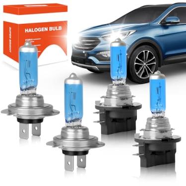 Imagem de OQSNCV Kit De Lâmpadas Farol Halógenas Para Hyundai Santa Fe 2010, 2011, 2012, 2013, 2014, 2015 E 2016, Alto H7 + Baixo H11B, Pacote Com 4