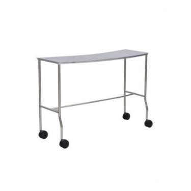 Imagem de Mesa Semi Circular Inox s/ Prateleira - BR CIRURGICA