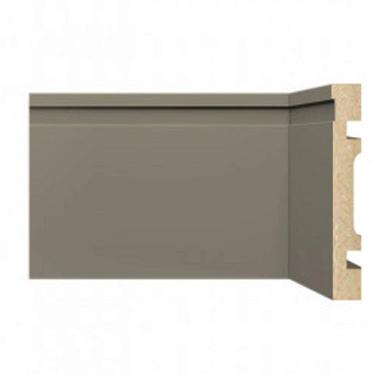 Imagem de Kit Rodapé de MDF 40 Barras Frisadas de 10cm x 2,40m Rende 96 Metros Moldufama Cinza Titanium