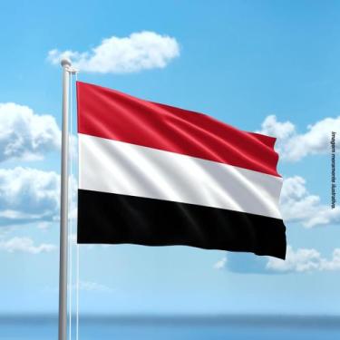 Imagem de Bandeira do Iêmen 80cmx140cm Tecido Oxford 100% Poliéster - Presente-B