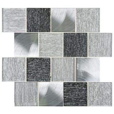 Imagem de Kit Pastilha de Vidro Renoir com 11 Placas de 30cm x 30cm Rende 1m² Gl