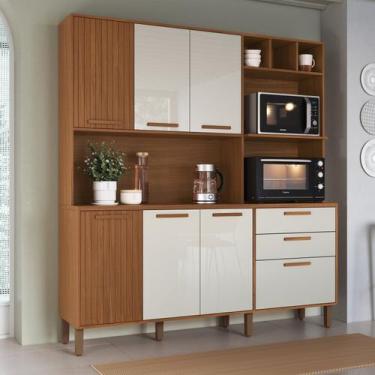 Imagem de Armário para Cozinha com 7 Portas 2 Gavetas 180cm Roma - Indekes