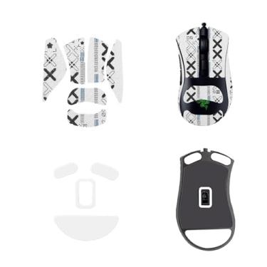 Imagem de NOUKAJU Fita adesiva para mouse com cobertura total para Razer DeathAdder V2 Mini, kit de atualização de mouse profissional resistente ao suor, patins para pés de mouse (almofada de pé + fita adesiva