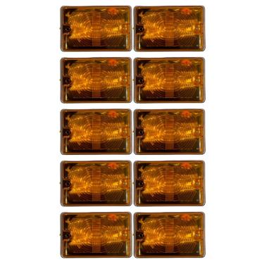 Imagem de 10 Lanterna Lateral Caminhão Carreta Bau Tijolinho Gf0.115