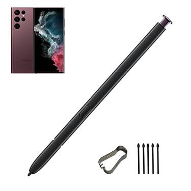 Imagem de Caneta de substituição para Galaxy S22 Ultra S para Samsung Galaxy S22 Ultra Stylus Touch S Pen (sem Bluetooth) com pontas (Borgonha)