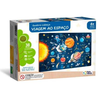 Imagem de QUEBRA-CABEÇA de Madeira Viagem AO Espaço 38 Peças - Pais e Filhos