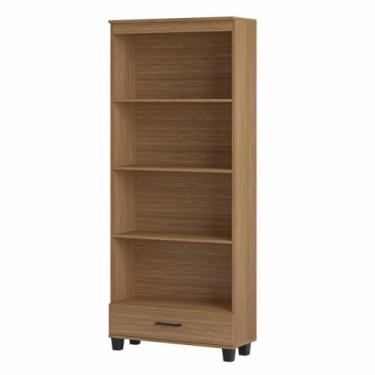 Imagem de Estante Atibaía para Livros com 1 gaveta na cor Freijó 77cm - 64830 - 