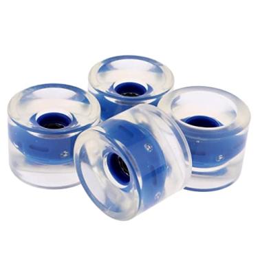 Imagem de Tachiuwa Rodas de Skate Longboard 70 Mm (conjunto de 4) para Cruzeiro, Faça Você Mesmo Os Skates Elétricos, Brilho Intenso à Noite - Azul escuro, 70x51mm