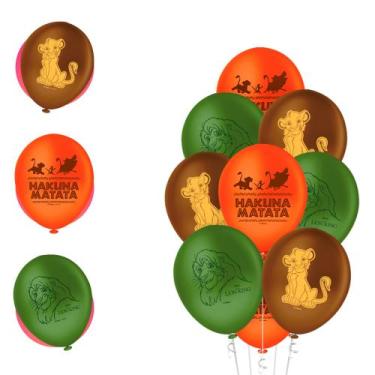 Imagem de 25 Balões Bexigas 9" polega decoração festas Rei Leão - Regina festas
