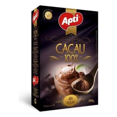 Imagem de Cacau em po puro Apti 100% 0 zero acucar 200g
