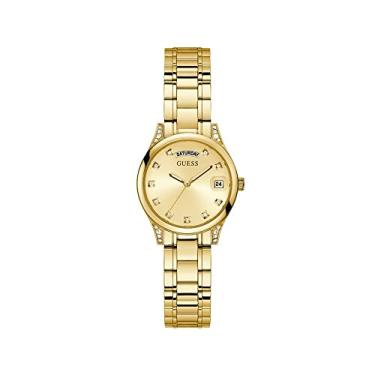 Imagem de GUESS Relógio feminino de cristal 31 mm, Dourado