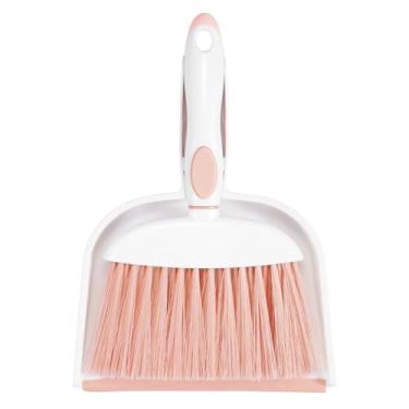 Imagem de NACENA Conjunto de mini vassoura e pá de lixo, mini conjunto de escova e pá de poeira pequena, pá de lixo e escova com dentes de pente, ferramenta de limpeza de casa e escritório para pequenos espaços