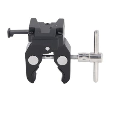 Imagem de Greensen Grampo de Bateria V Mount, Adaptador de Bateria V Lock Placa de Liberação Rápida Com Alça de Metal Abertura de Mandíbula de 1.66in para Câmeras DSLR Monitores Tripés Suportes de