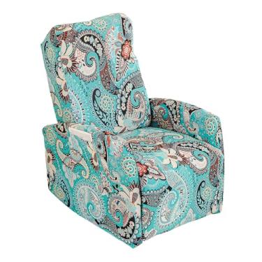 Imagem de HAOYONG Capas para cadeira reclinável com 4 peças de capa reclinável pequena elástica estampada lazyboy capa para cadeira reclinável antiderrapante com bolsos de armazenamento, protetor de móveis para