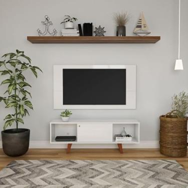 Imagem de Rack com Painel para TV até 42 Polegadas Jesper Branco 135 cm