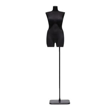 Imagem de Manequins femininos de varejo com corpos removíveis, um manequim com suporte, adequado para lojas de roupas, lojas de costura(Black)