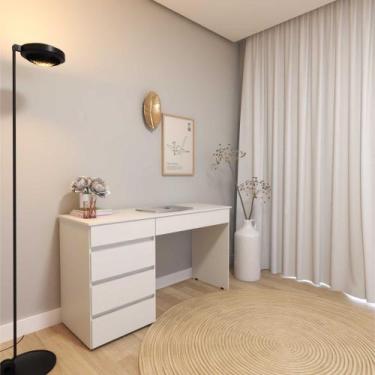 Imagem de Escrivaninha Paris com 5 Gavetas - Kit Cubos, Branco