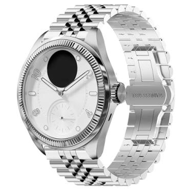 Imagem de Compatível com pulseiras de smartwatch Withings, Lamshaw de 18 mm, 20 mm de aço inoxidável sólido com fecho dobrável de borboleta, compatível com Withings ScanWatch 2 de 38 mm, 42 mm/Scanwatch Nova 42