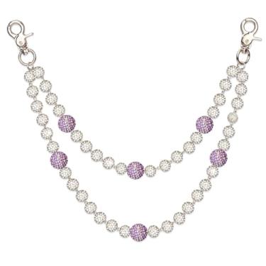 Imagem de DIKJAK Corrente para calças hip hop, corrente estrelada com contas de strass para cintura corporal, acessório perfeito para homens e mulheres, 12.0 Inches, Metal, Sem Pedra Preciosa