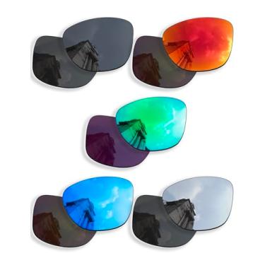 Imagem de Betterun 5 pares de lentes polarizadas de substituição para óculos de sol Oakley Frogskins Range OO9284, antiarranhões e resistentes a impactos