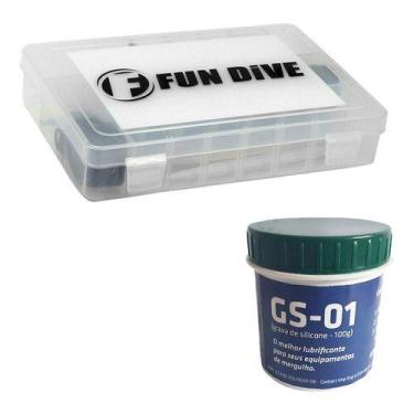Imagem de Kit Box Oring + Graxa, P/ Manutenção Aparelhos De Mergulho - FUN DIVE