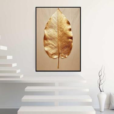 Imagem de Quadros Decorativos com Moldura Rosas Branca e Dourada Pintura Arte Sala Quarto Kit Conjunto 2