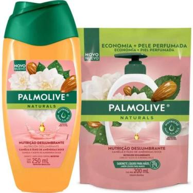 Imagem de Kit Sabonete Líquido Palmolive Camélia e Óleo de Amêndoas Nutrição Des