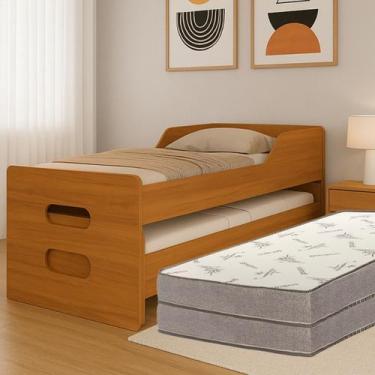 Imagem de Bicama Pratica Solteiro Com Cama Auxiliar e 2 Colchões Confortáveis D3