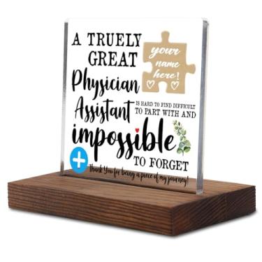 Imagem de Uma decoração de sinal de assistente médico realmente ótimo, presentes de agradecimento para semana PA graduação Natal aniversário escritório decoração placa placas decorativas YPT9