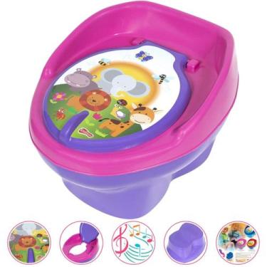 Imagem de Troninho Musical Infantil Para Bebê Pinico Penico Lilás Rosa - Styll, 