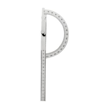 Imagem de ＡＷＨＡＯ Medidor de ângulo Ajustável Portátil, Transferidor de aço Inoxidável, Régua para Marcenaria, para Maquinistas E Carpinteiros Faça Você Mesmo, Oco 28x8.3cm